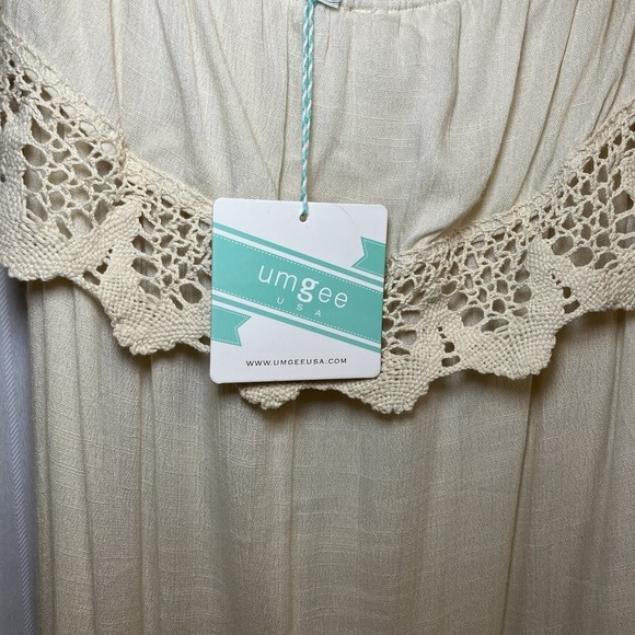 Umgee Boho NWT Medium Tunic \ Mini Dress , Coastal Soft Neutral - Picture 5 of 6
